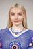 PVC Choker with Resin Square Bead in Blue