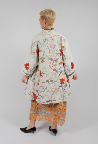 Raimonda Flame Emb Coat in Pepper