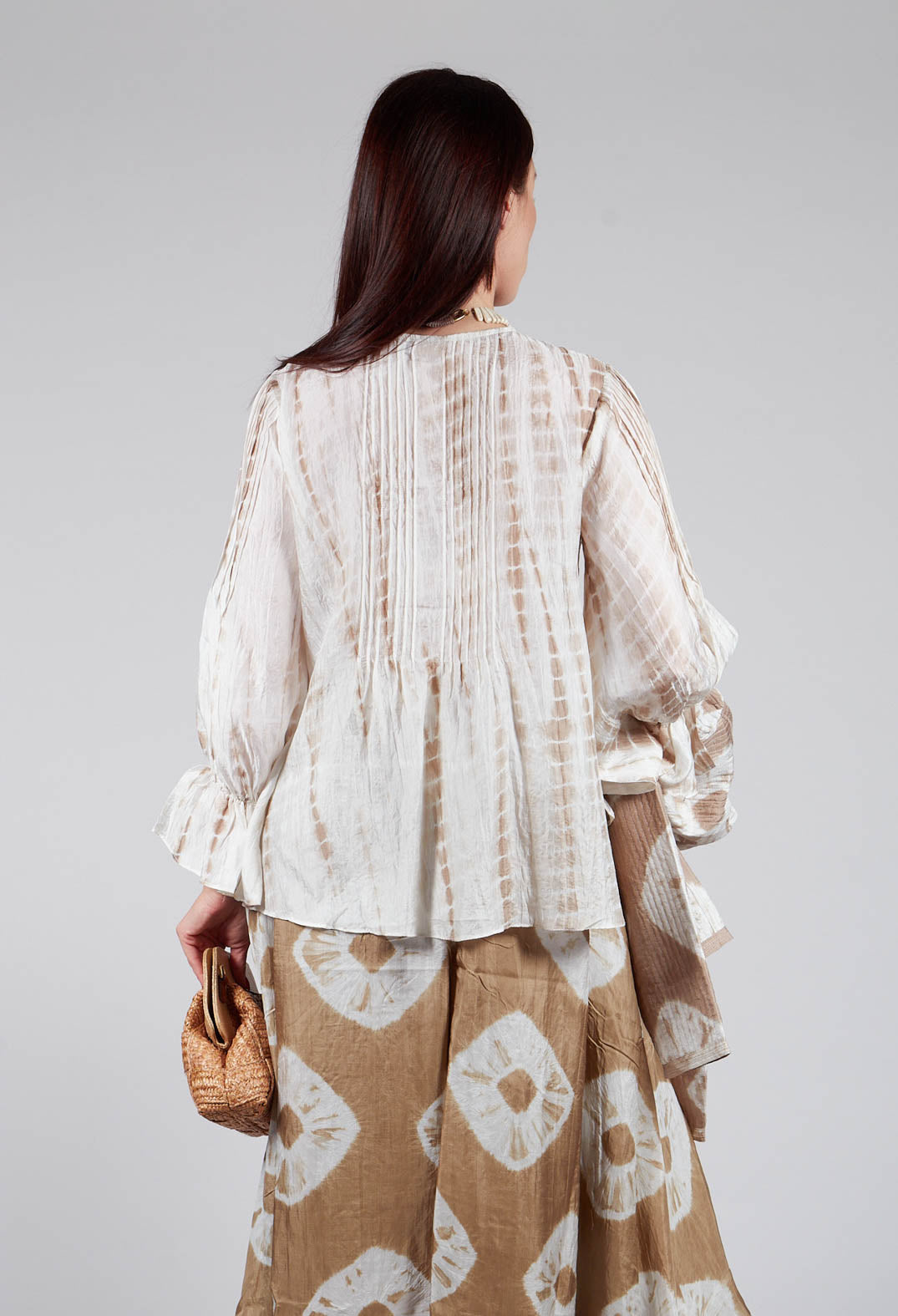 Tana Shirt in Beige and Cream