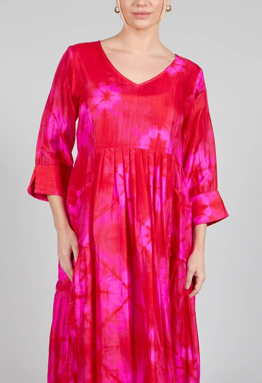 Venus Dress in Red and Fuschia