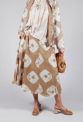 Lotus Skirt in Beige and Cream