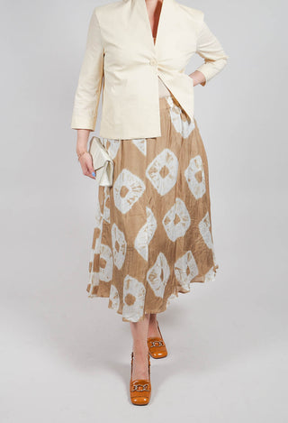 Lotus Skirt in Beige and Cream
