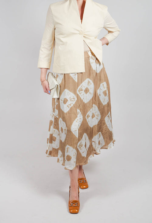 Lotus Skirt in Beige and Cream