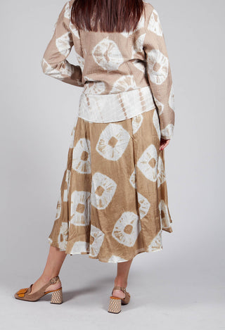 Lotus Skirt in Beige and Cream