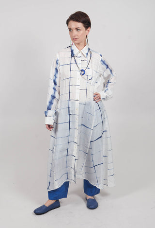 Roberta Chemisier in Blue and Cream