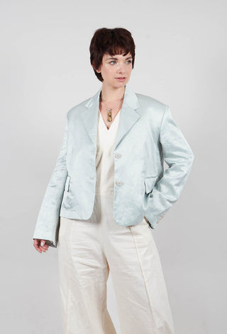 Satin Jacket in Blue Baby
