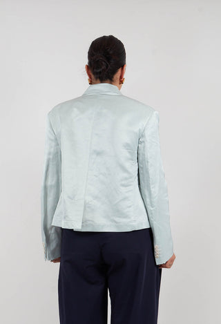 Satin Jacket in Blue Baby