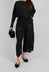 Crinkle Geometric Trousers in Black