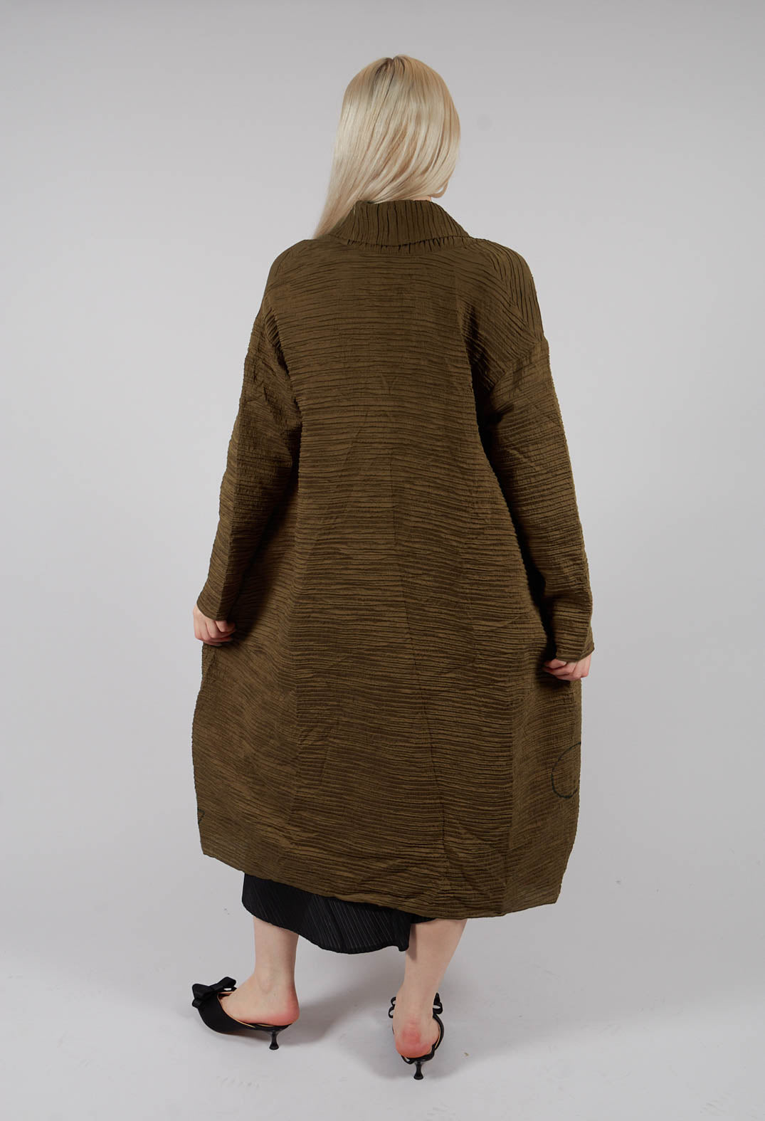 Textured Geometric Coat in Ciocca