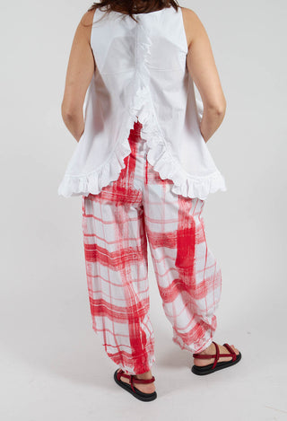 Gingham Picnic Trousers in Red