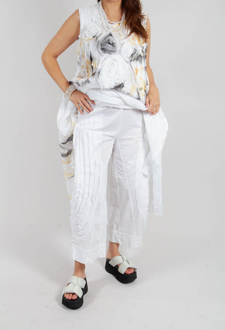 Fold Texture Trousers in White