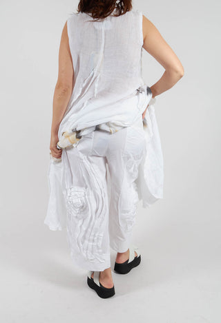 Fold Texture Trousers in White