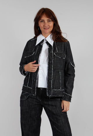 Denim Style Top in Black