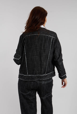 Denim Style Top in Black