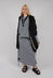 Long Stripe Coat in Black