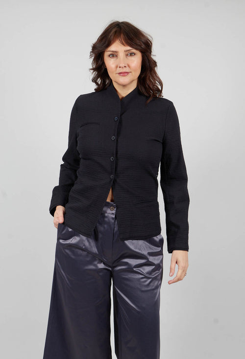 Long Sleeved Polka Dot Jacket in Black