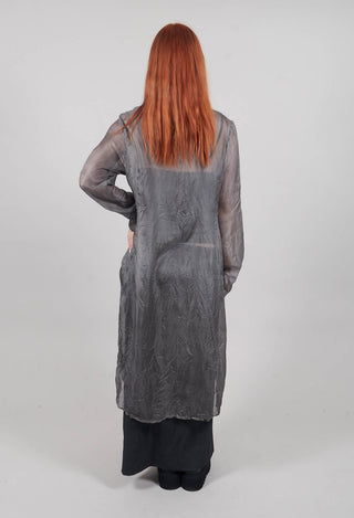 Silk Shirt Dress in Pencil Cloud