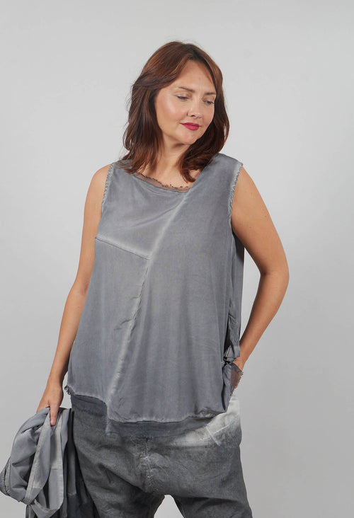 Asymmetrical A-Line Blouse in Pencil Cloud