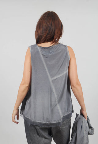 Asymmetrical A-Line Blouse in Pencil Cloud