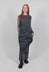 Dress with Bleached Stitching in Coal Cloud