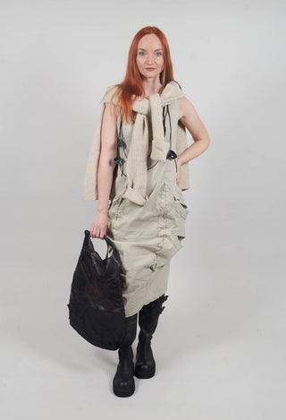 Dress with Bleached Stitching in Eraser