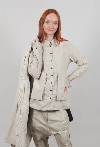 Layered Fabric Shirt in Eraser