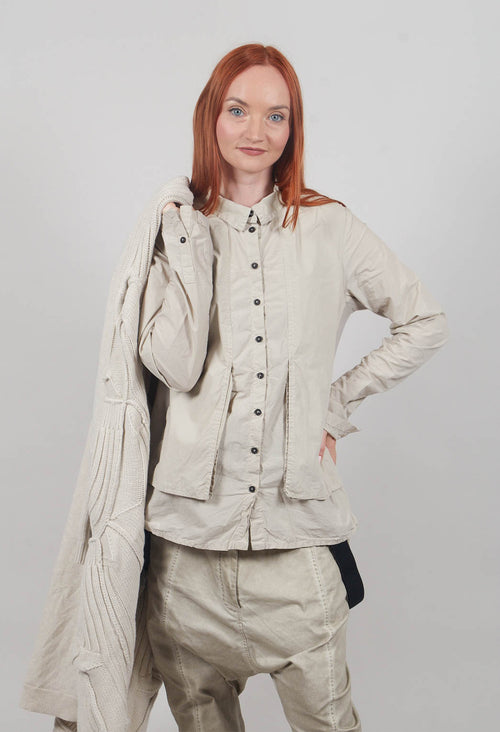 Layered Fabric Shirt in Eraser