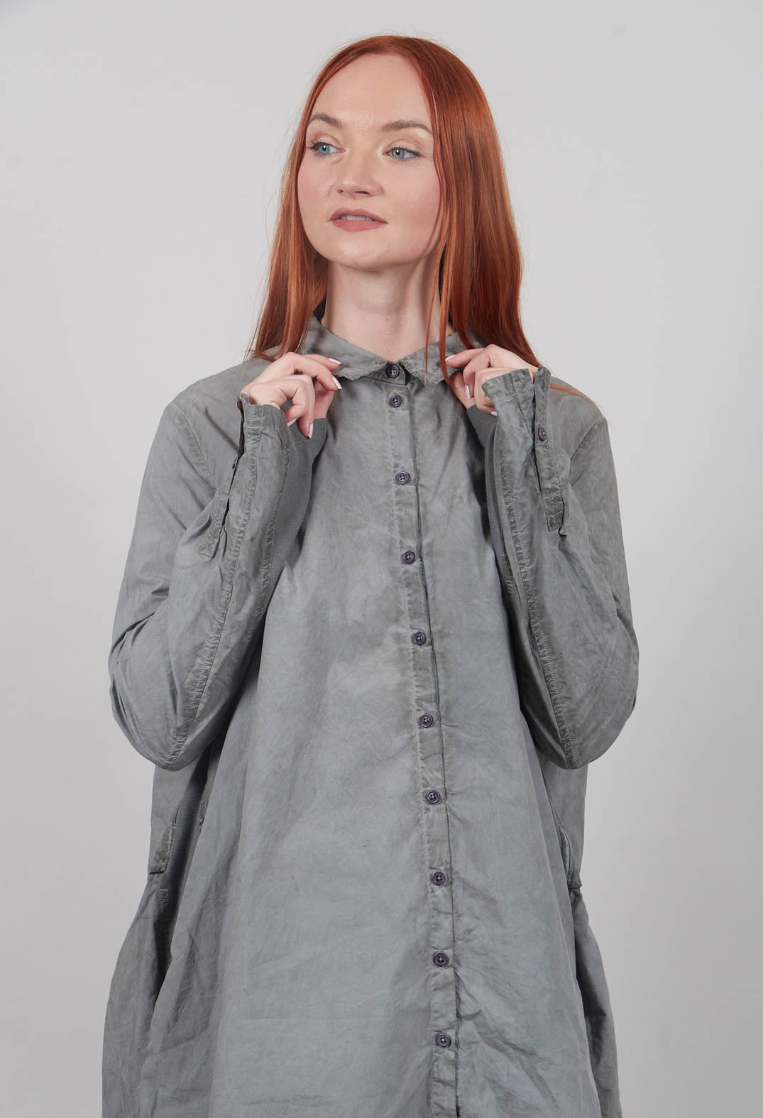 Relaxed Fit Shirt in Pencil Cloud