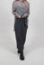 Maxi-Length Bodycon Skirt in Coal Cloud