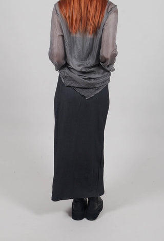 Maxi-Length Bodycon Skirt in Coal Cloud