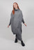 Draped Neckline Sweater Dress in Pencil Cloud