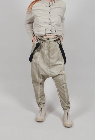 Trousers with Suspenders in Eraser