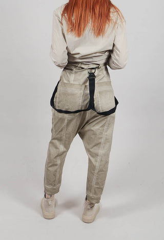 Trousers with Suspenders in Eraser
