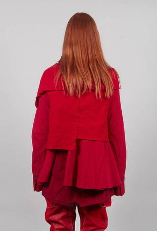 Neck Tie Jacket in Cardinal