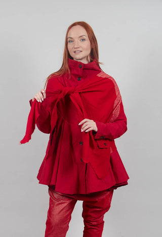Neck Tie Jacket in Cardinal
