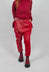 Low Rise Drop Crotch Trousers in Cardinal Flock