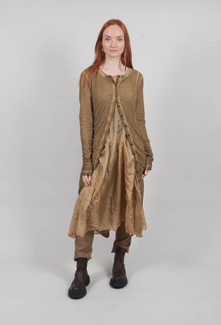 Button Front Top in Camel Cloud