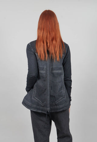 Relaxed Cross Neck Top in Slate Cloud