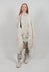 Long Ribbed Cardigan in Bone Mel
