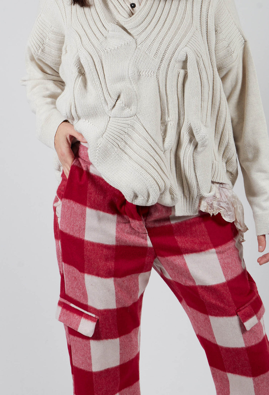 Check Print Trousers in Sunset Check