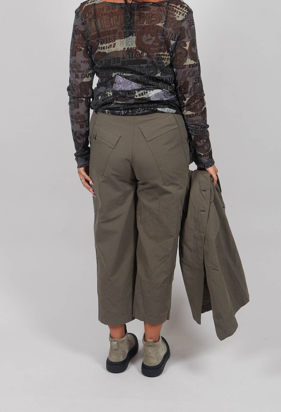 Straight Leg Utility Trousers in Camp