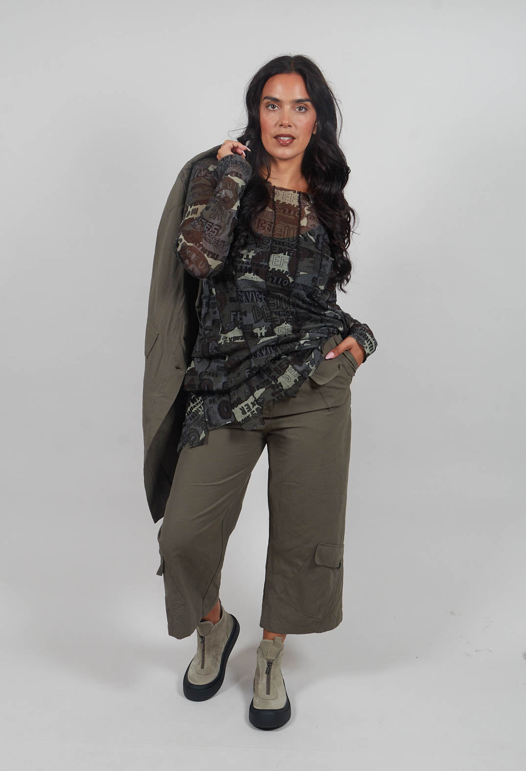 Straight Leg Utility Trousers in Camp