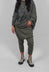 Drop Crotch Trousers with Exposed Seams in Camp