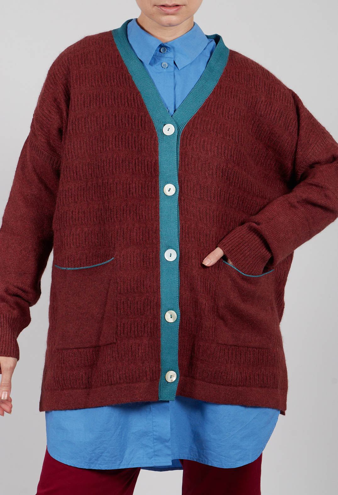 Long Cardigan in Hollister Steel