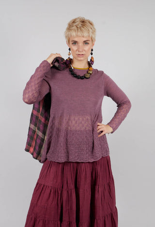 Frill Top Key Jumper in Heather