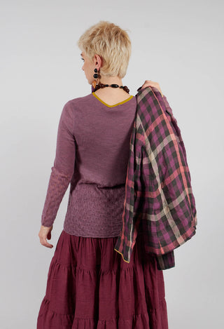Frill Top Key Jumper in Heather