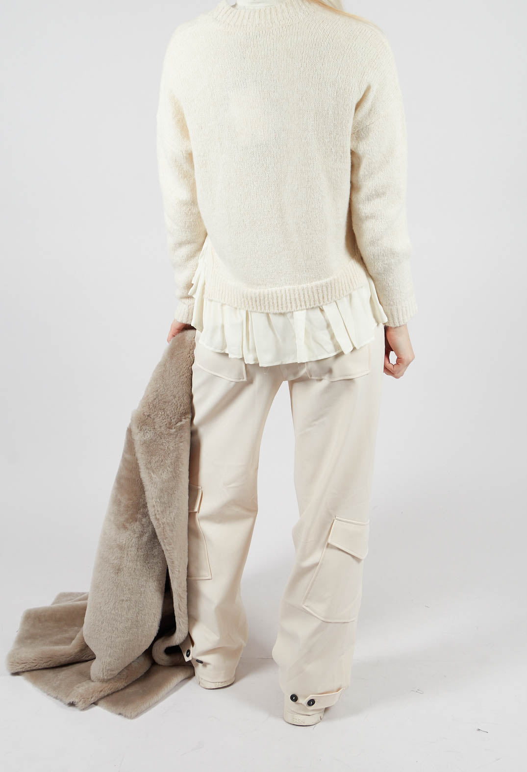 Cargo Pants in White Swan
