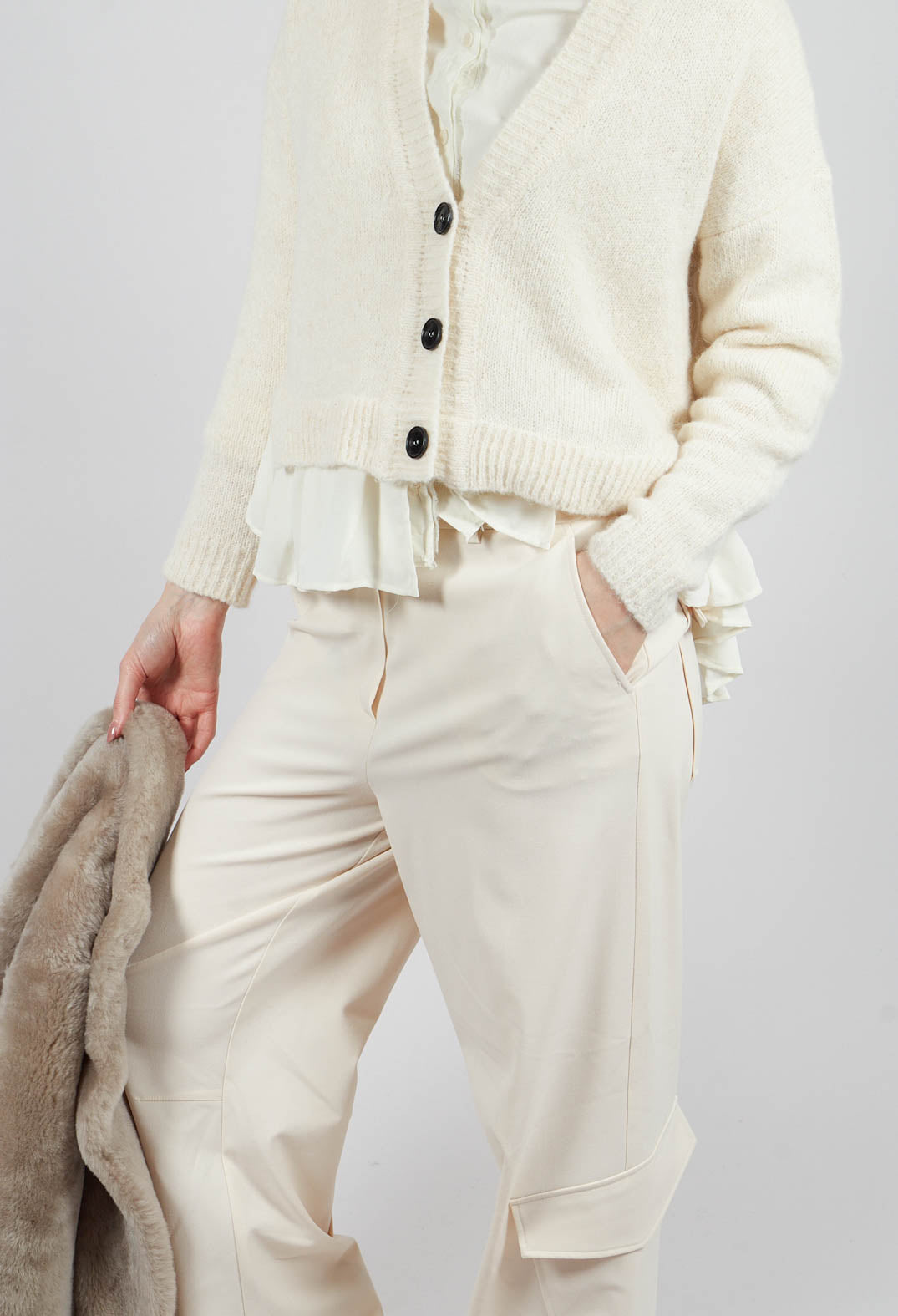 Cargo Pants in White Swan