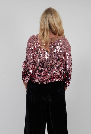Sequin Cardigan in Woodrose