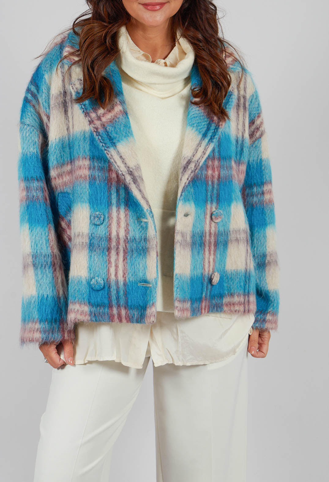 Pea Coat in Bright Cobalt